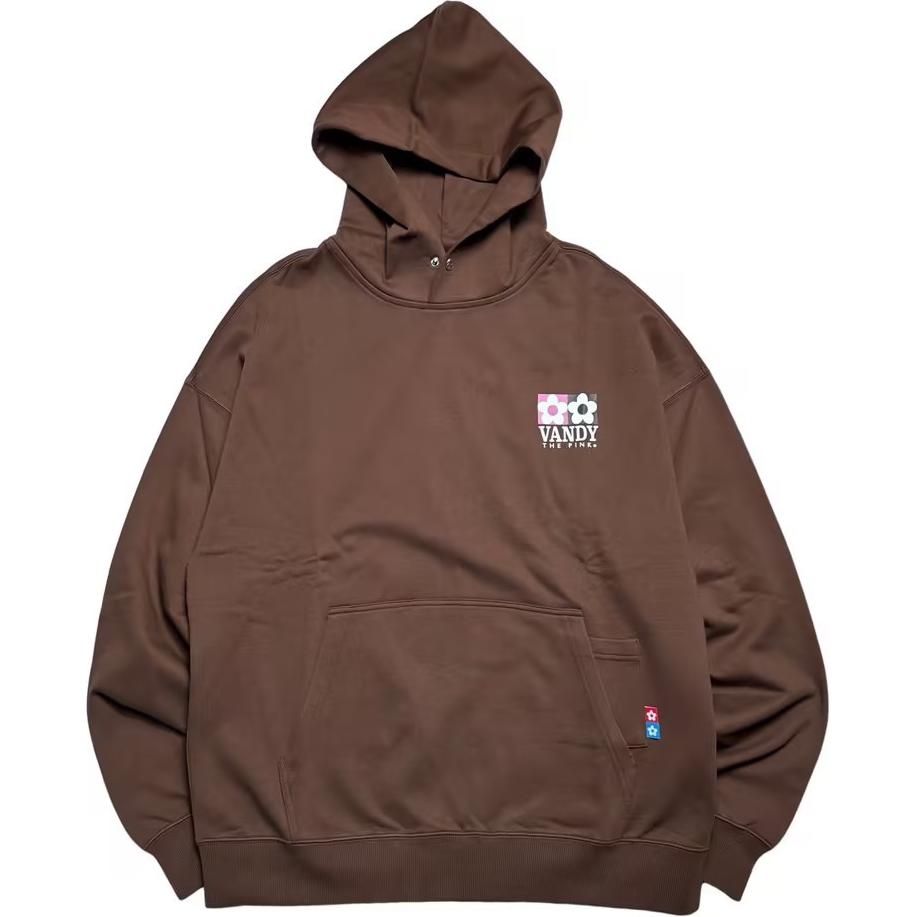 Order Hoodie Vandy The Pink Logo Cokelat Unisex Lengan Panjang Sweatshirt Kasual. VTP125