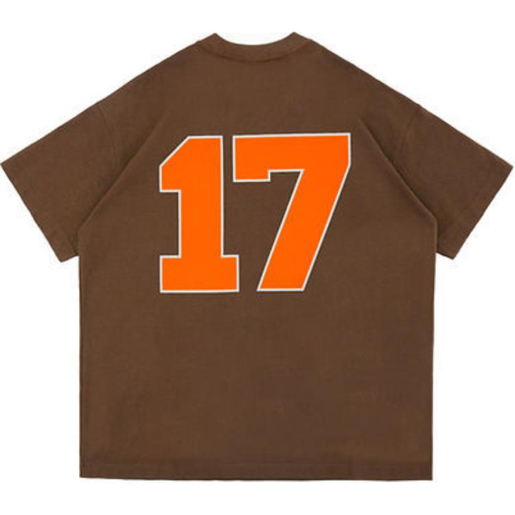 Order Vandy The Pink 标志印花男女同款棕色短袖圆领T恤. VD1026-105