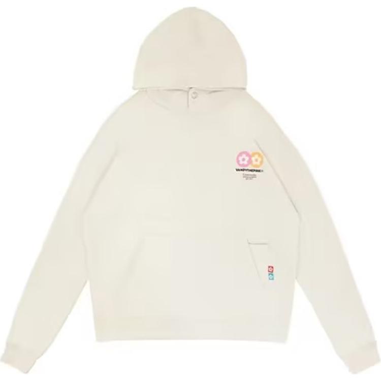 Vandy The Pink Minimalist Letter Bouquet Sweatshirt Unisex Cream White. VTP135