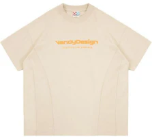Vandy The Pink Minimalist Letter Crewneck Oversized Tee Unisex Off-White. VD1031-102 Vandy The Pink Minimalist Letter Crewneck Oversized Tee Unisex Off-White. VD1031-102
