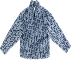 Vandy The Pink Monogram Faux Fur Jacket Ice Blue Unisex Logo Print Outerwear VTP-FW21-007 Vandy The Pink Monogram Faux Fur Jacket Ice Blue Unisex Logo Print Outerwear VTP-FW21-007