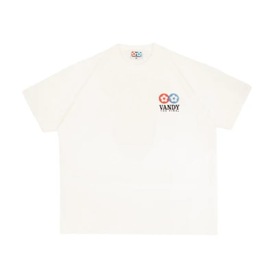 Vandy The Pink Red Blue Floral Logo Crewneck Unisex White T-Shirt VTP063