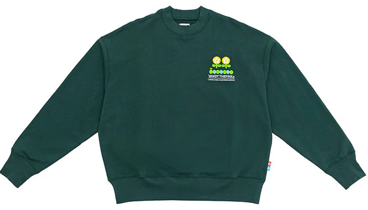 vandy-the-pink-ss-22-gardening-crewneck-dark-green-logo-print-unisex-sweatshirt-vtp-ss-22-022
