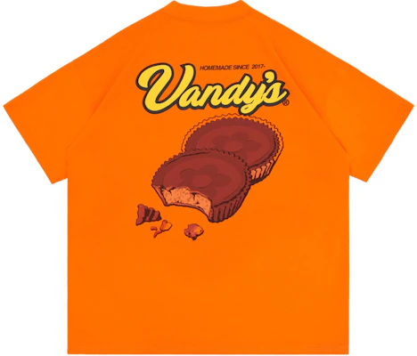 ヴァンディ ザ ピンク ユニセックス オレンジ フードプリント グラフィックTシャツ。 VD1019-108 Lookbook ヴァンディ ザ ピンク ユニセックス オレンジ フードプリント グラフィックTシャツ。 VD1019-108