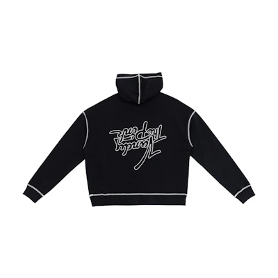 Vandy The Pink Upside Down Hoodie Black Unisex Printed Sweatshirt Black VTP-SS22-023