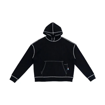 Vandy The Pink Upside Down Pullover Hoodie Unisex Solid Color - Black VANDY-SS22-3
