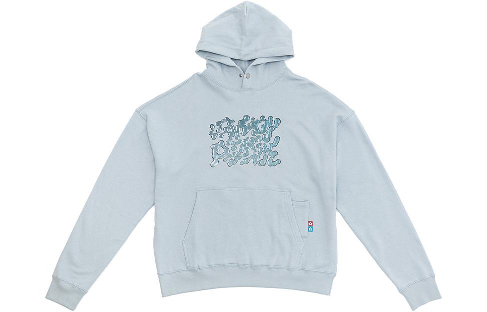 Vandy The Pink Water Stain Hoodie Sky Blue Graphic Print Hoodie Unisex Blue VTP-SS22-019
