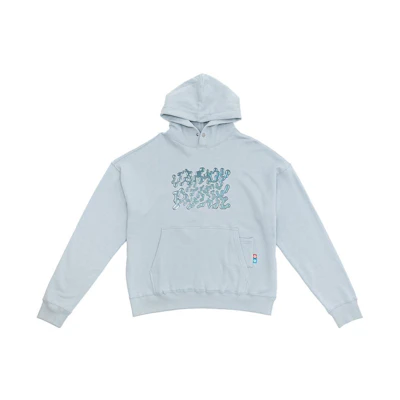Vandy The Pink Water Stain Hoodie Sky Blue Graphic Print Hoodie Unisex Blue VTP-SS22-019