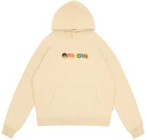 Vandy The Pink x FAKER Letter Cartoon Print Hoodie Beige Unisex Rainbow Design VTP173 Vandy The Pink x FAKER Letter Cartoon Print Hoodie Beige Unisex Rainbow Design VTP173