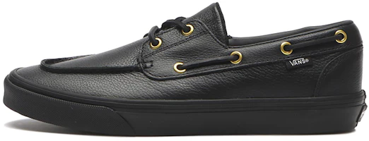 Vans 2-Eyelet Boat Shoe Black Plain Noodles V160100026 Vans 2-Eyelet Boat Shoe Black Plain Noodles V160100026