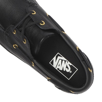 バンズ 2アイレット ボートシュー ブラック プレーン ヌードル V160100026 Details for バンズ 2アイレット ボートシュー ブラック プレーン ヌードル V160100026