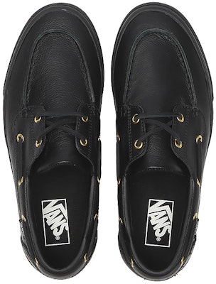 バンズ 2アイレット ボートシュー ブラック プレーン ヌードル V160100026 Sizing バンズ 2アイレット ボートシュー ブラック プレーン ヌードル V160100026