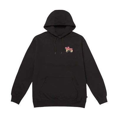 Vans 8 Ball Letter Print Hoodie Black Loose Fit Long Sleeve Pullover VN0008HWBLK
