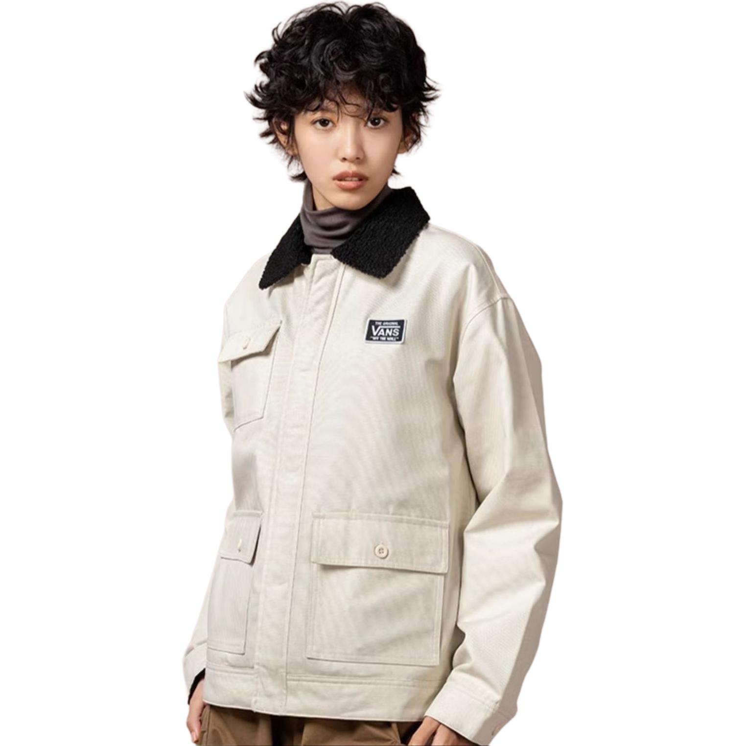 Shop 반스 베이지 셰르파 안감 워크웨어 재킷 VN000H0P2N1