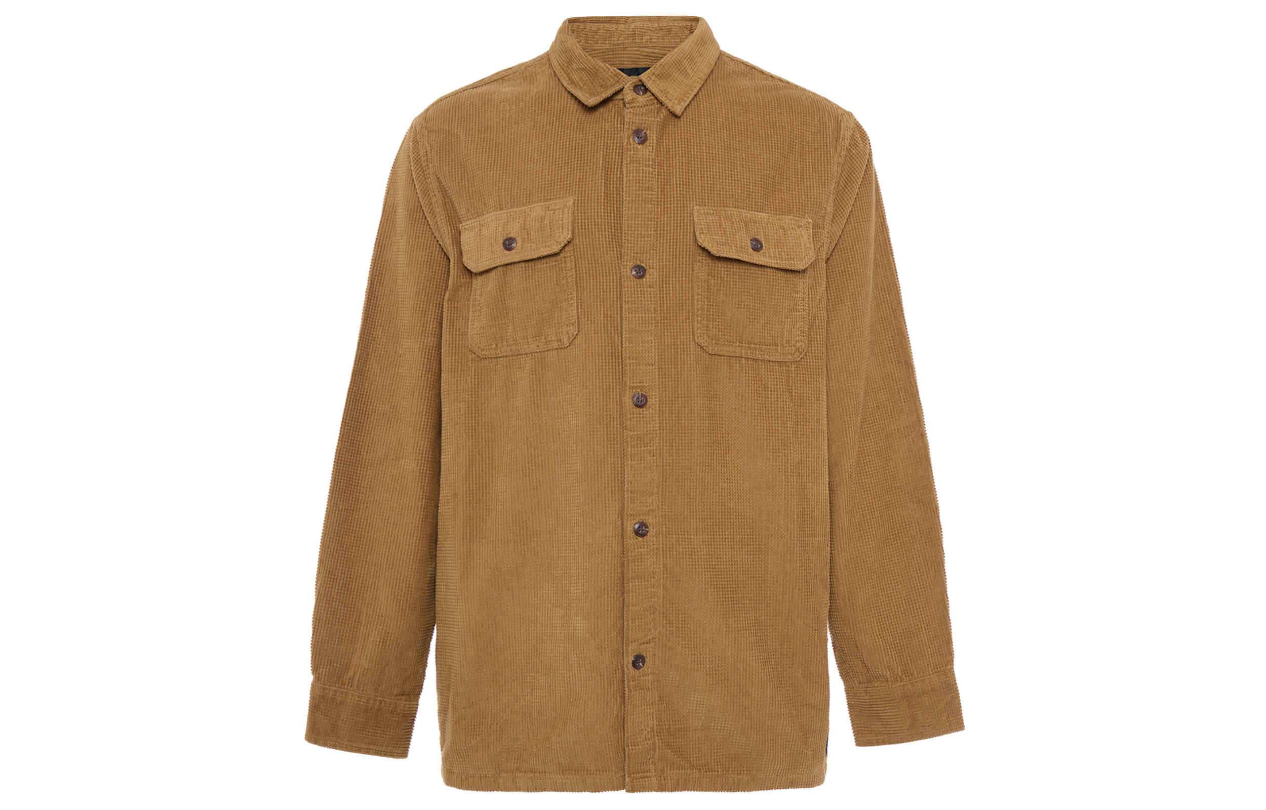 Vans  Casual Solid Brown Long-Sleeve Button-Up Shirt. VN0006395RJ