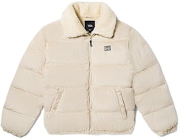 Vans Oatmeal Vintage Solid Color Puffer Jacket with Collar & Zipper. VN000FCN2N1 Vans Oatmeal Vintage Solid Color Puffer Jacket with Collar & Zipper. VN000FCN2N1