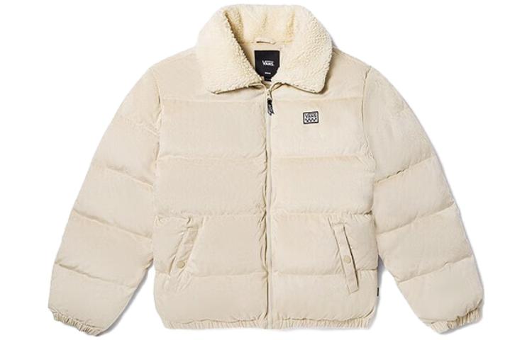 Order Chaqueta Acolchada Vintage Vans Oatmeal con Cuello y Cremallera Color Sólido. VN000FCN2N1