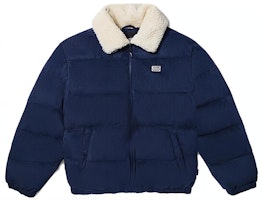 Vans Solid Navy Blue Puffer Jacket with Zip and Collar. VN000FCNLKZ Vans Solid Navy Blue Puffer Jacket with Zip and Collar. VN000FCNLKZ