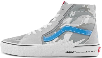 Vans x AAPE Sk8-Hi 'Grey White Blue' VN0A5JIVY311 Vans x AAPE Sk8-Hi 'Grey White Blue' VN0A5JIVY311