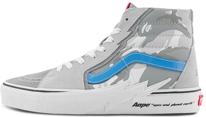 Vans x AAPE Sk8-Hi 'Grey White Blue' VN0A5JIVY311 Buy Vans x AAPE Sk8-Hi 'Grey White Blue' VN0A5JIVY311