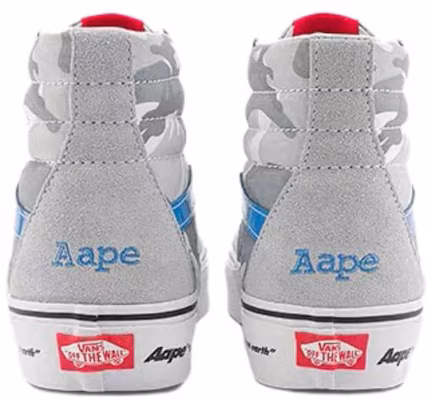 Vans x AAPE Sk8-Hi 'Abu Putih Biru' VN0A5JIVY311 Shop Vans x AAPE Sk8-Hi 'Abu Putih Biru' VN0A5JIVY311