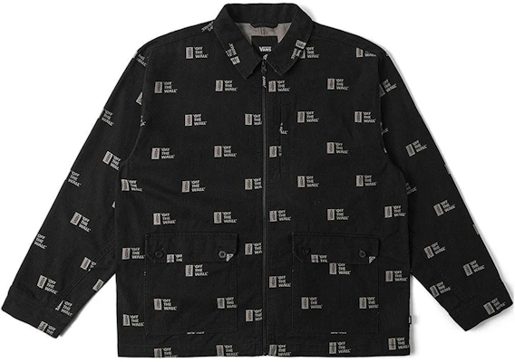 Vans 全字母印花宽松版拉链夹克 黑色 VN000GQ4CRG Buy Vans 全字母印花宽松版拉链夹克 黑色 VN000GQ4CRG