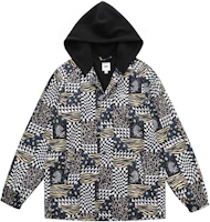 Vans All-Over Print Black Hooded Jacket Unisex Casual VN0A7Q1CYAK Vans All-Over Print Black Hooded Jacket Unisex Casual VN0A7Q1CYAK
