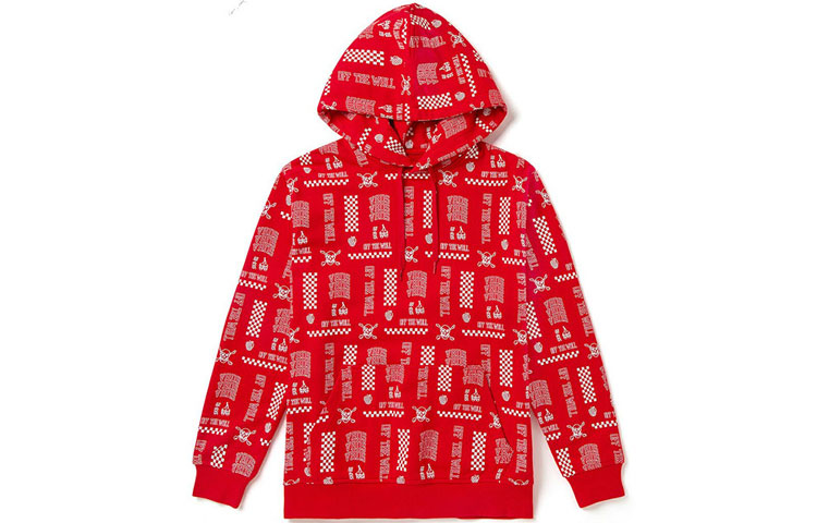 Vans All-Over Print Loose Fit Hoodie Red (Unisex) VN0A4UTVZG9