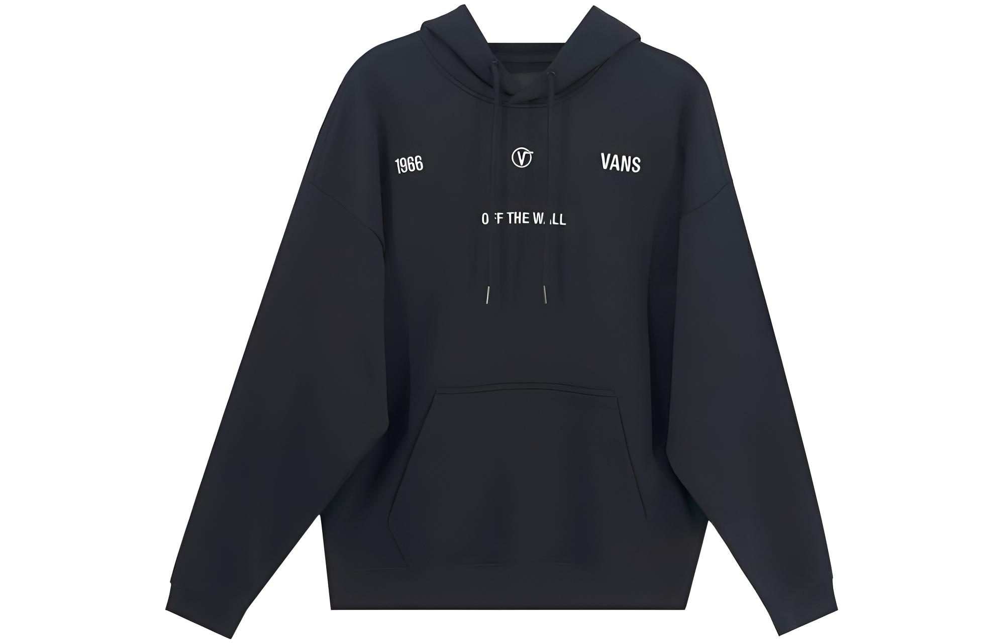 Vans Alphabet Logo Print Hoodie Black VN0A54IUBLK