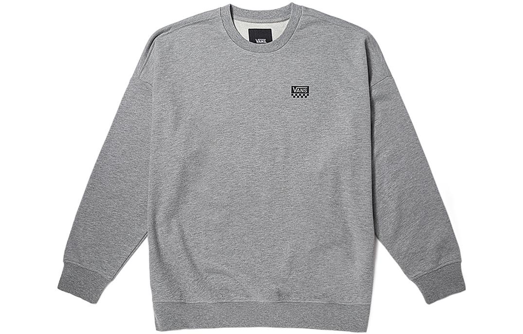 Vans Alphabet Logo Print Loose Crewneck Sweatshirt Unisex Gray VN000H0SHTG