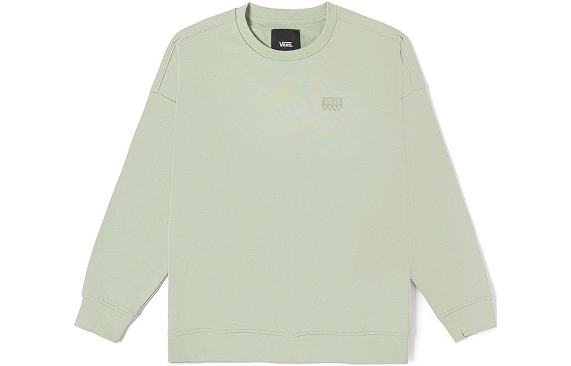 Vans Alphabet Logo Print Loose Crewneck Sweatshirt Unisex Light Green VN000H0SUDP