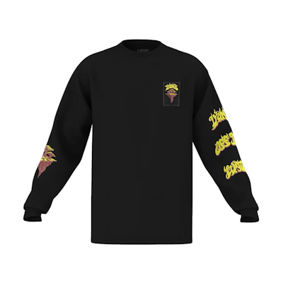 Vans Alphabet Print Crewneck Long Sleeve Sweatshirt Black VN000G4GBLK