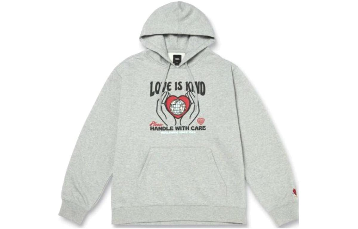 Vans Alphabet Print Hoodie Gray Unisex Fleece Pullover VN0006E402F