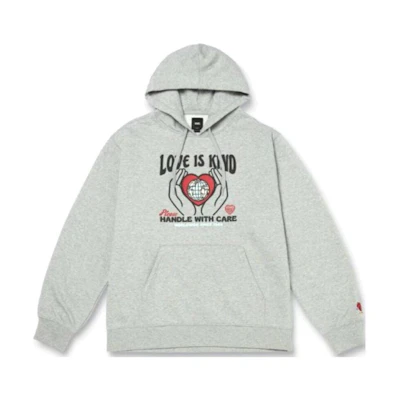 Vans Alphabet Print Hoodie Gray Unisex Fleece Pullover VN0006E402F