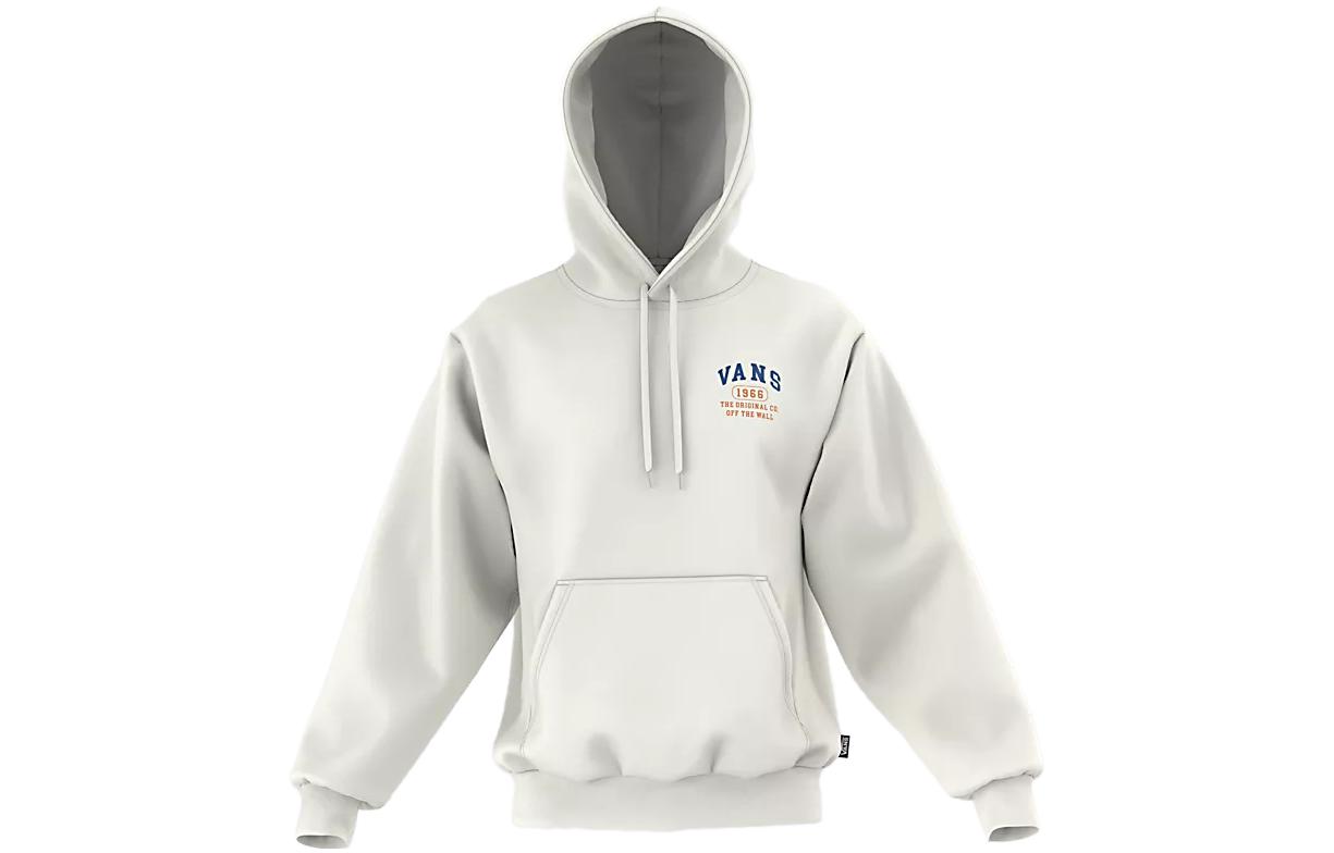 Vans Alphabet Print Hoodie Unisex Off-White Long Sleeve Pullover VN0008H5FS8