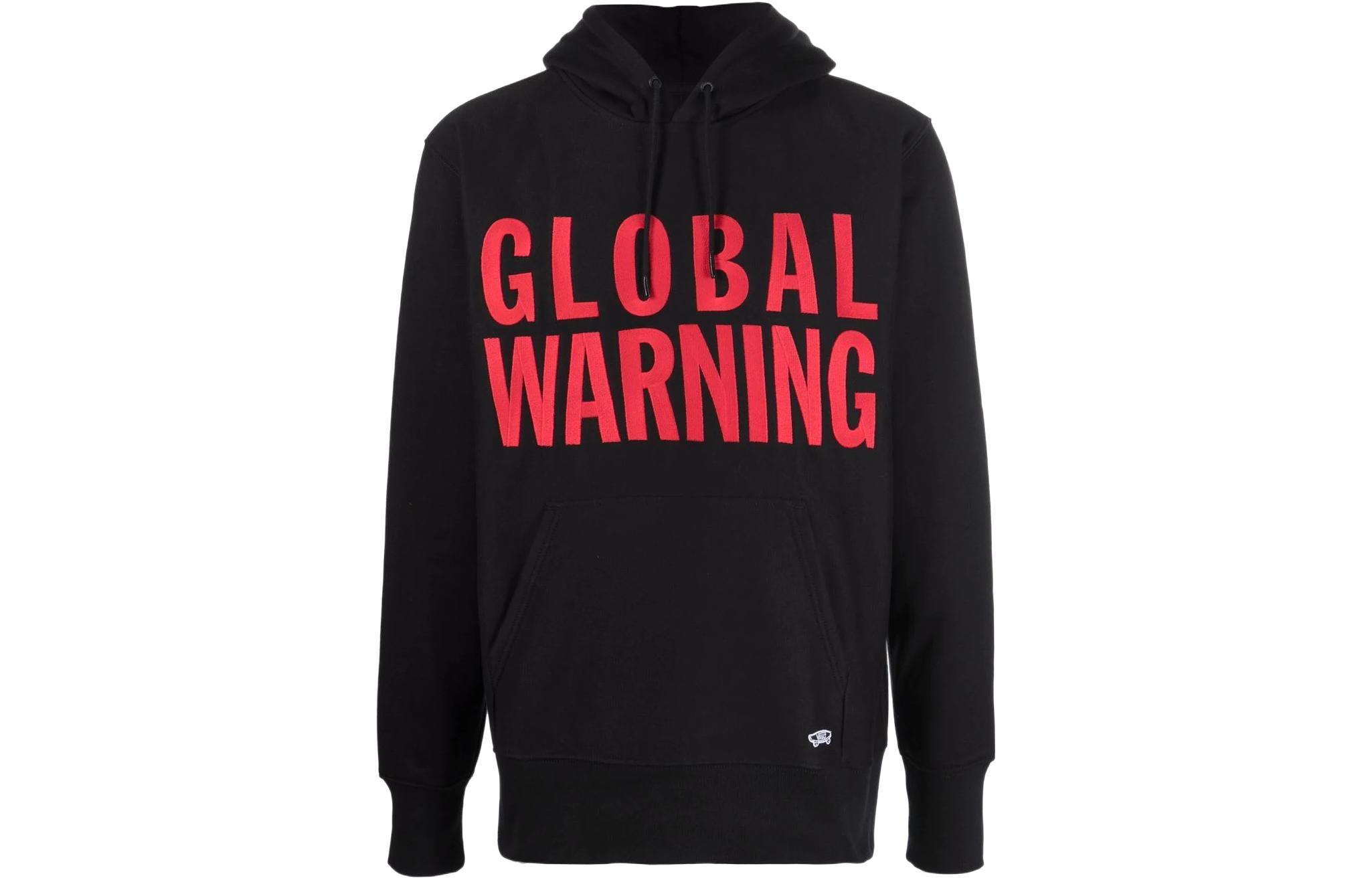 Vans Alphabet Print Long-Sleeve Hoodie Black VN0A7SOBBLKFB