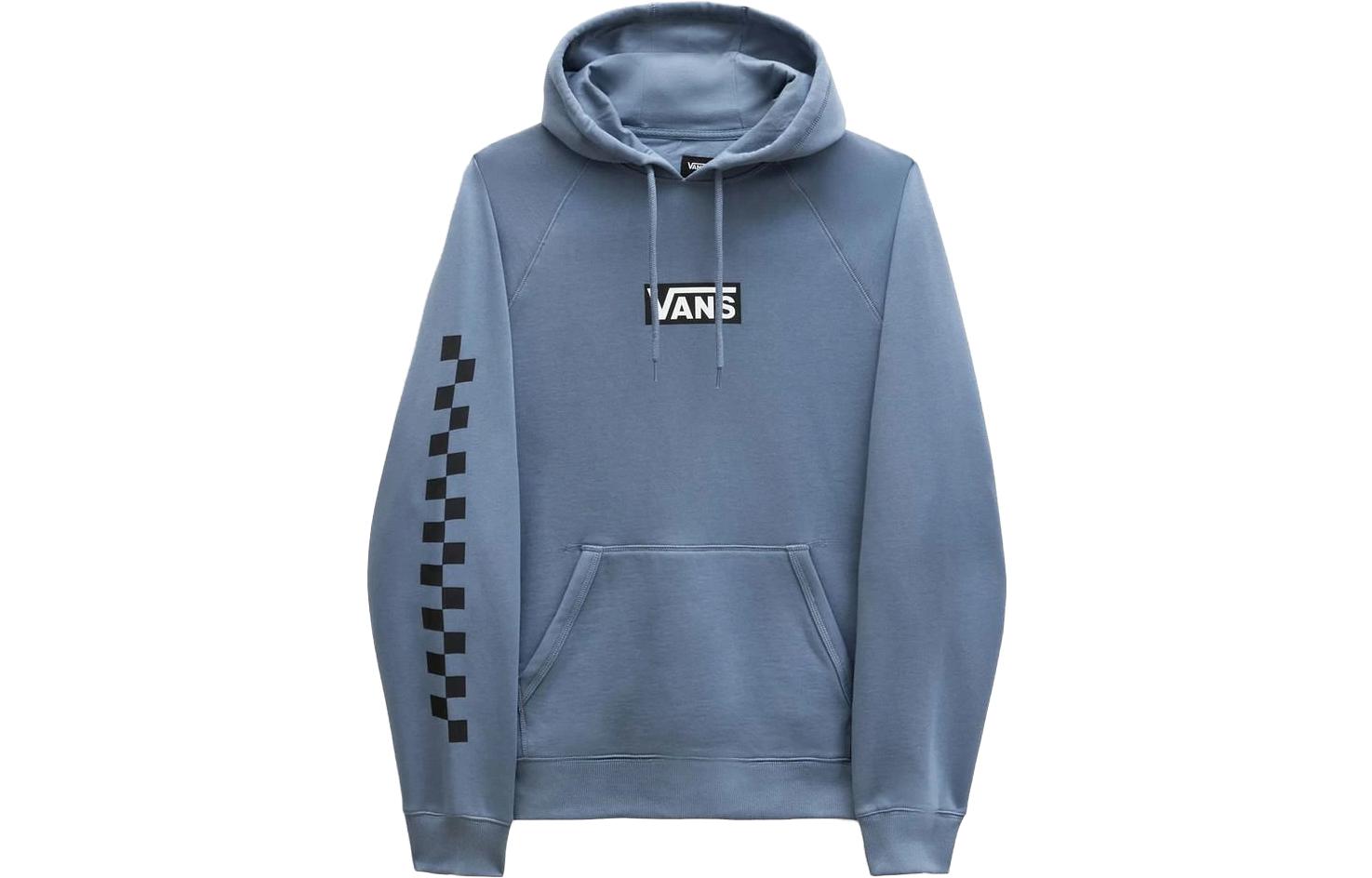 Vans Alphabet Print Oversized Blue Hoodie for Men VN0A49SNCO31