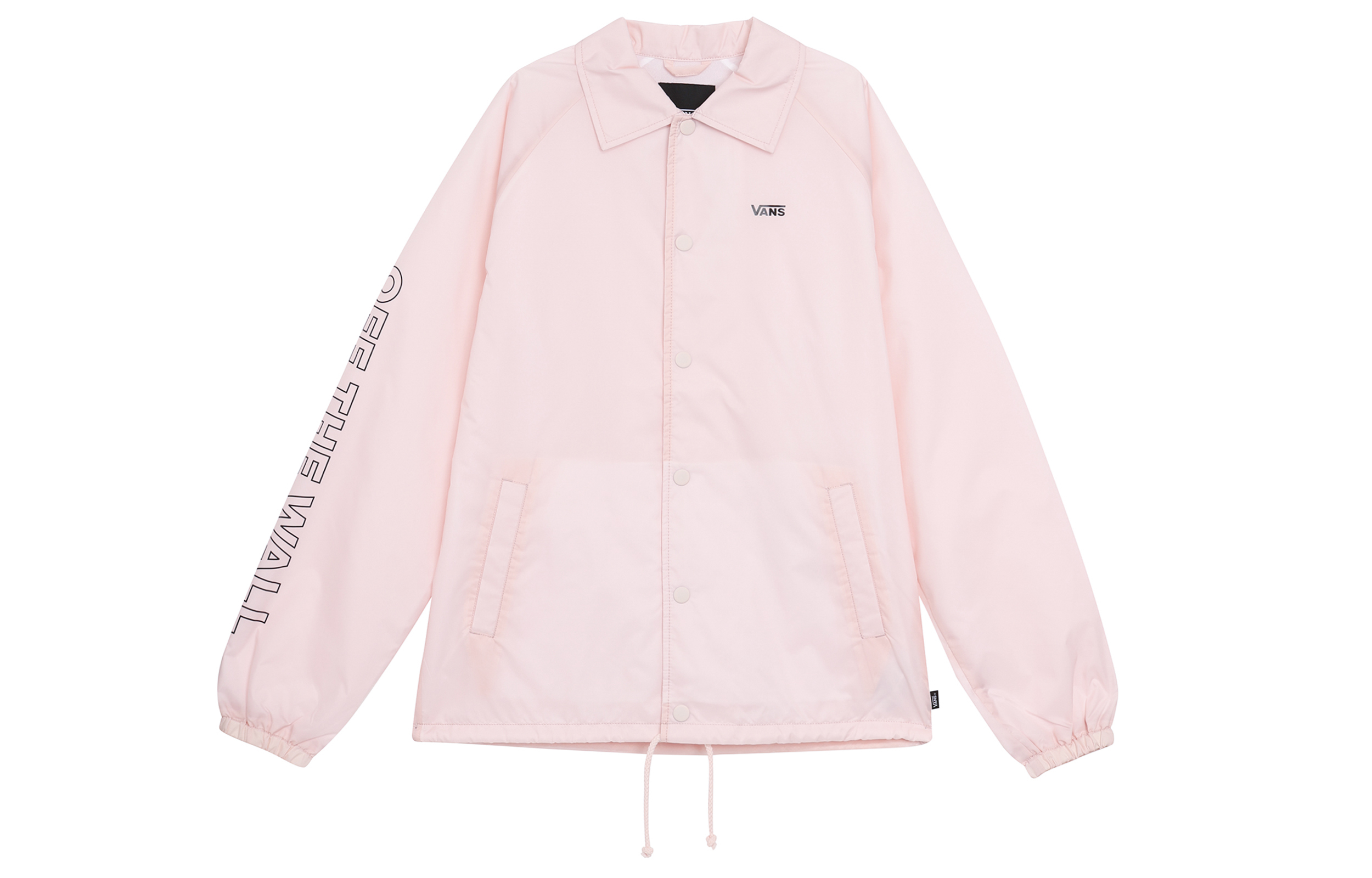 Vans Alphabet Print Pink Collared Long Sleeve Jacket Unisex VN0002MUXZV