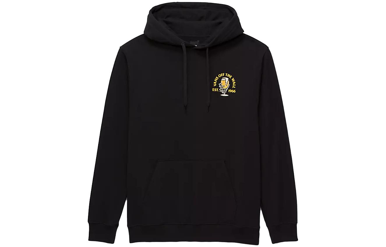 Vans Alphabet Print Pullover Hoodie Unisex Black VN0008H7BLK