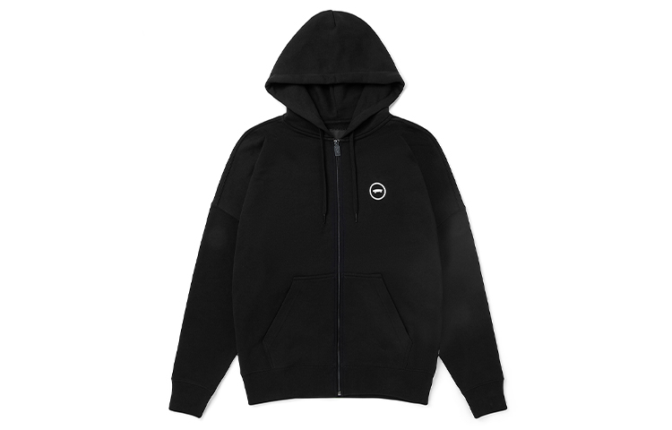 Vans Alphabet Print Zip-Up Hoodie Unisex Black VN0A54MLBLK