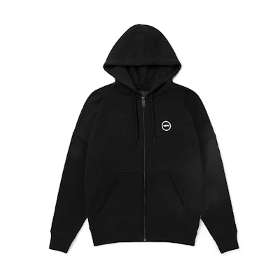 Vans Alphabet Print Zip-Up Hoodie Unisex Black VN0A54MLBLK