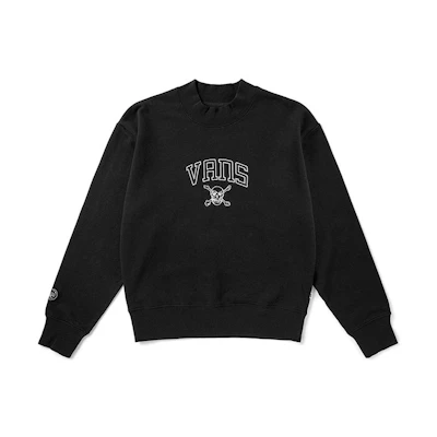 Vans Alphabet Skull Embroidery Crewneck Sweatshirt Unisex Black VN0A4UTUBLK
