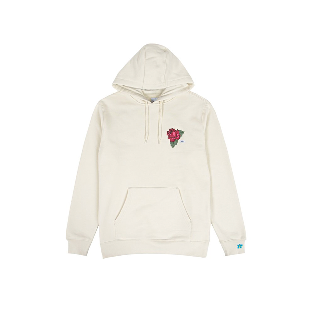 Vans Anaheim Kangaroo Pocket Floral Print Hoodie Off-White Pullover VN0A5KEJ7VJ