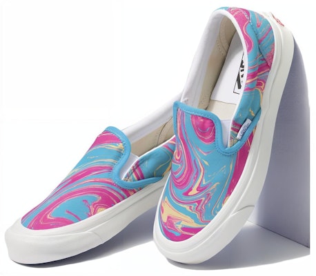 Vans Anaheim OG 大理石紋 Slip-On 98 防滑耐磨 低筒 滑板鞋 通用款 紫色 Shop Vans Anaheim OG 大理石紋 Slip-On 98 防滑耐磨 低筒 滑板鞋 通用款 紫色