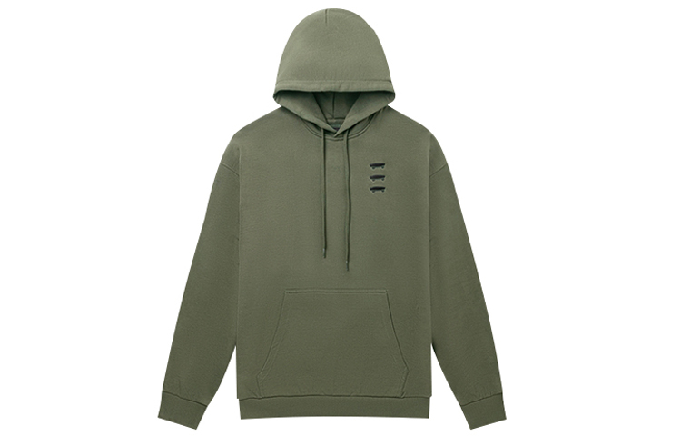 Vans Army Green Hoodie with Triple-Row Skateboard Embroidered Logo VN0A48AGKCZ