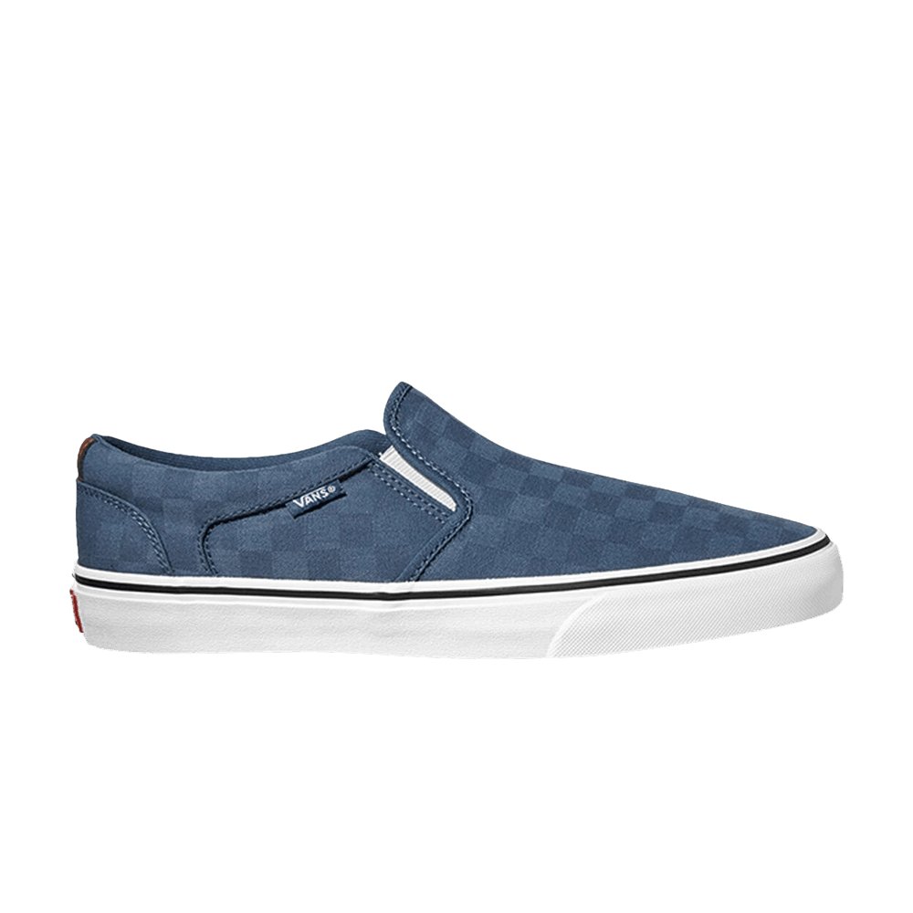 Vans Asher Deluxe 'Check Jacquard - Dark Denim' VN0A3TFZU0D