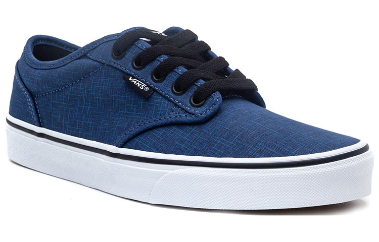Lookbook Vans Atwood Sepatu Sneakers Low-Top Biru/Hitam VN000TUYW56