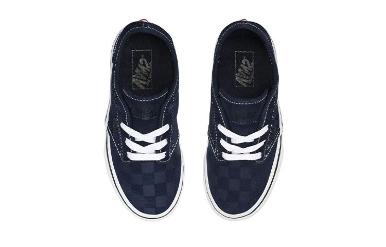 Order 大童 Vans Atwood 休閒 低筒 兒童滑板鞋 深藍白棋盤格