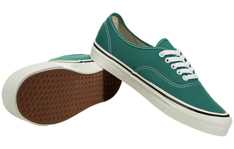 Shop Vans Authentic 44 DX耐磨休闲滑板鞋男女款绿色低帮鞋 VN0A38ENOAN