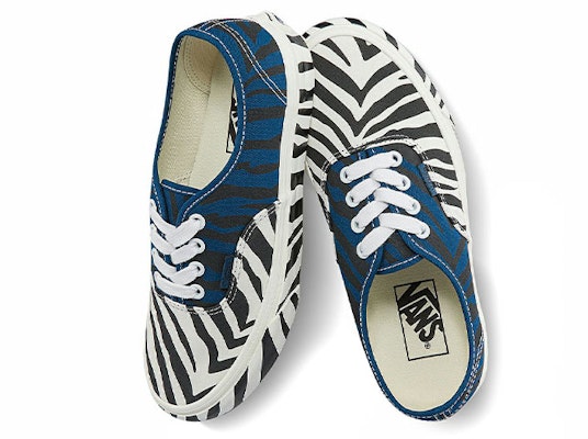 Vans Unisex Authentic Animal Low-Top Sneakers White/Black/Blue VN0A5KRDASQ Shop Vans Unisex Authentic Animal Low-Top Sneakers White/Black/Blue VN0A5KRDASQ
